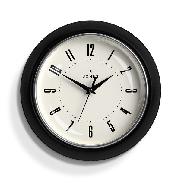 Jones Ketchup wall clock in black 24cm