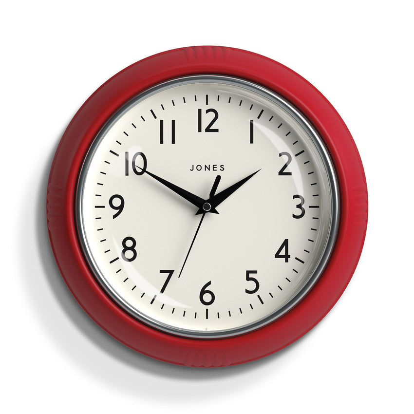 Jones Ketchup wall clock in red 24cm