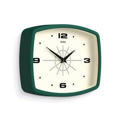 Jones Movie wall clock in eden green 25cm