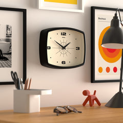 Jones Movie wall clock in black 25cm