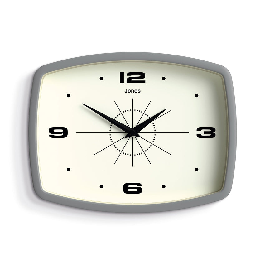 Jones Movie wall clock in grey 25cm