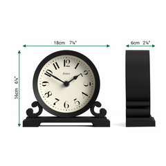 Jones Saloon mantel clock in black