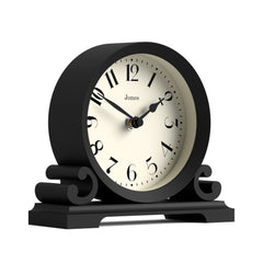 Jones Saloon mantel clock in black