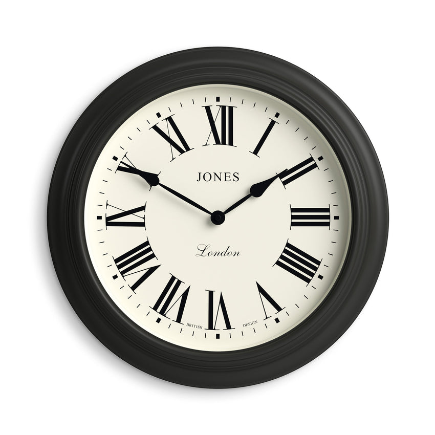 Jones Supper Club wall clock in dark grey 40cm