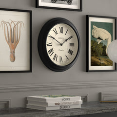 Jones Supper Club wall clock in black 40cm