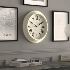 Jones Supper Club wall clock in pale cream 40cm