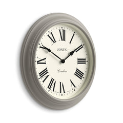 Jones Supper Club wall clock in grey 40cm