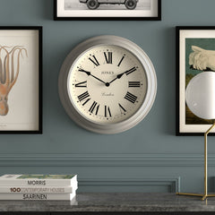 Jones Supper Club wall clock in grey 40cm