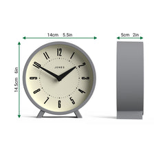 Jones Venus mantel clock in clockwork grey